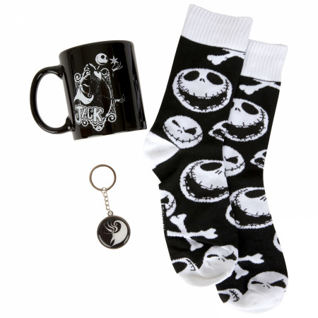 Nightmare Before Christmas 3pc Mug, Sock and Key Chain Gift Set